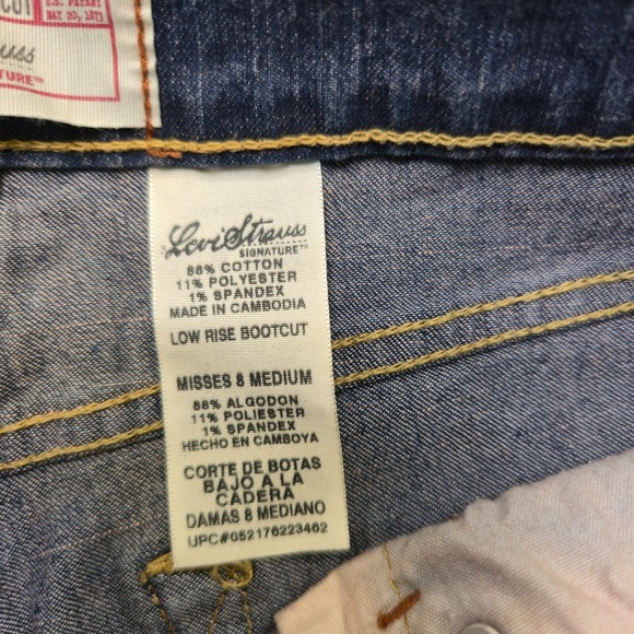 Levi's Bootcut Jeans Women's 8 Blue Denim Cotton Stretch Medium Wash Low-Rise - Picture 7 of 11